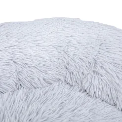 Leeby Cama Redonda Antiestrés de Pelo Gris para gatos Clearance