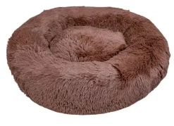 Leeby Cama Redonda Antiestrés Marrón para perros Discount