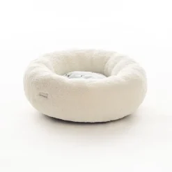 Leeby Cama Redonda Desenfundable Blanca con Ovejitas para gatitos Online