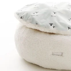 Leeby Cama Redonda Desenfundable Blanca con Ovejitas para gatitos Online