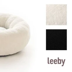 Leeby Cama Redonda Desenfundable Blanca con Ovejitas para gatitos Online