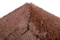 Leeby Cama Suave Antiestrés de Pelo Marrón para perros Online