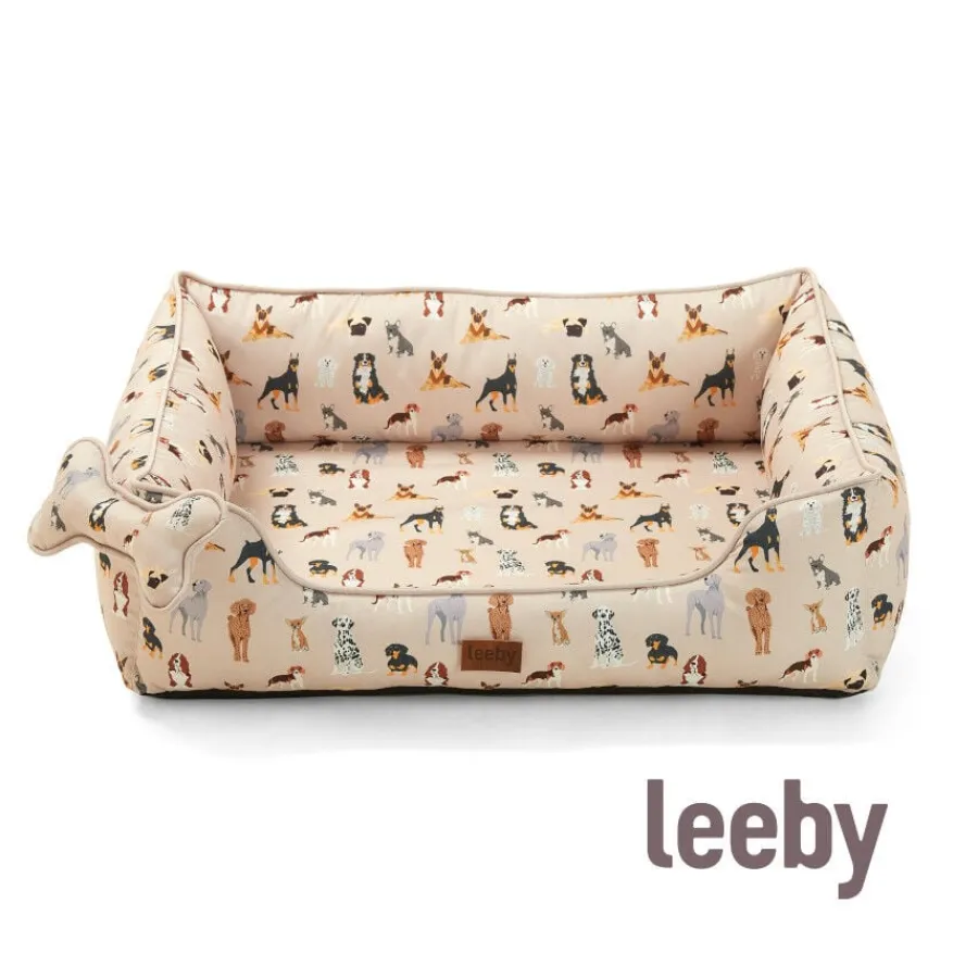 Leeby cama viscoelástica estampado perros para perros Discount