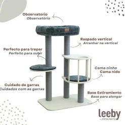 Leeby Cloud Collection torre rascador con cama para gatos Outlet