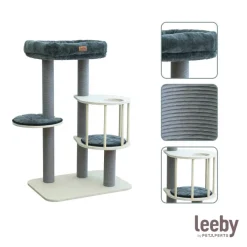 Leeby Cloud Collection torre rascador con cama para gatos Outlet