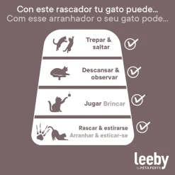 Leeby Cloud Collection torre rascador de techo con cama y juguete para gatos New