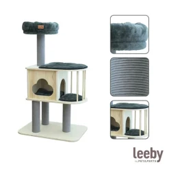 Leeby Cloud Collection torre rascador con cama nido para gatos Discount