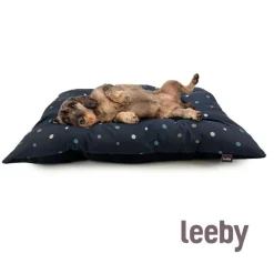 Leeby Cojín Acolchado Azul con Puntos para perros Hot