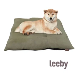 Leeby Cojín Acolchado de Terciopelo Verde para perros Online