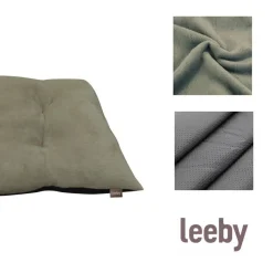Leeby Cojín Acolchado de Terciopelo Verde para perros Online