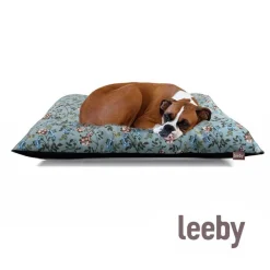 Leeby Cojín Acolchado Turquesa de Flores para perros Sale