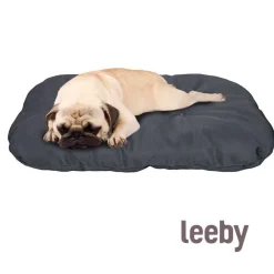 Leeby Cojín Ovalado negro para perros Best