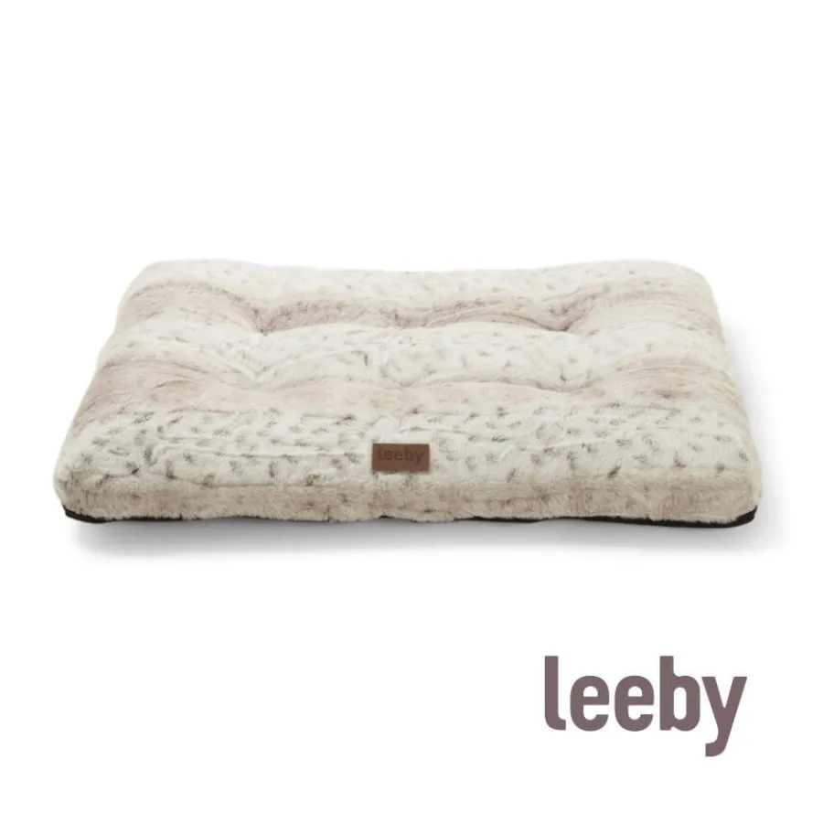 Leeby colchón suave leopardo print para perros Outlet