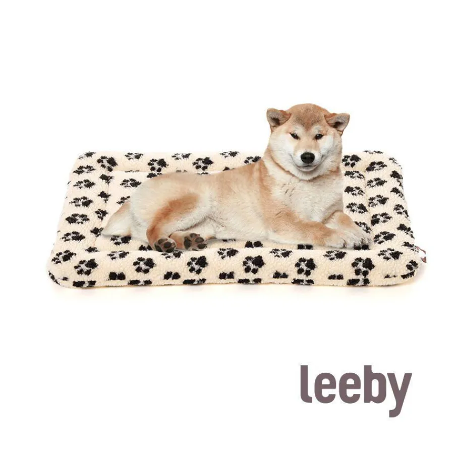 Leeby Colchoneta Suave con Estampado de Huellas para perros Online