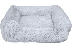 Leeby Cuna Antiestrés Desenfundable Gris para perros New
