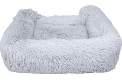 Leeby Cuna Antiestrés Desenfundable Gris para perros New