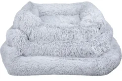 Leeby Cuna Antiestrés Desenfundable Gris para perros New