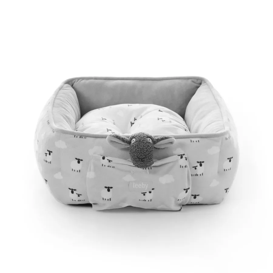 Leeby Cuna de Ovejitas con Cojín Desenfundable y Juguete para cachorros Online