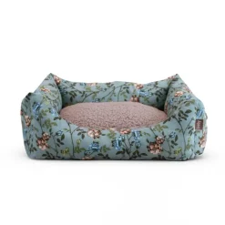Leeby Cuna Desenfundable Turquesa de Flores para perros Online