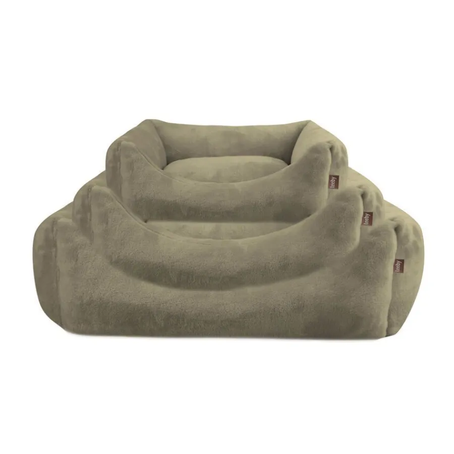 Leeby Cuna Desenfundable de Terciopelo Verde para perros Outlet