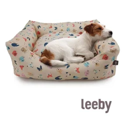 Leeby Cuna Desenfundable Beige Estampado Cómic para perros Discount