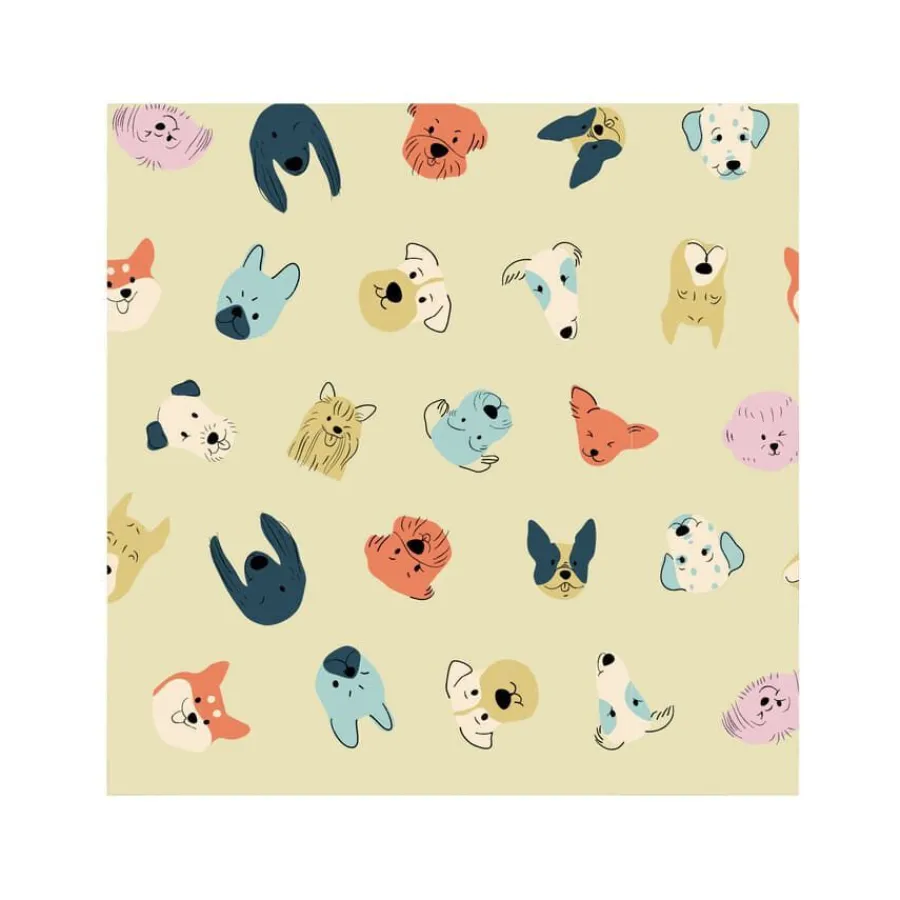 Leeby Cuna Desenfundable Beige Estampado Cómic para perros Discount