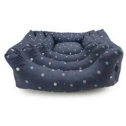 Leeby Cuna Desenfundable Azul con Puntos para perros Sale