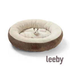 Leeby cuna redonda suave marrón para gatos Hot