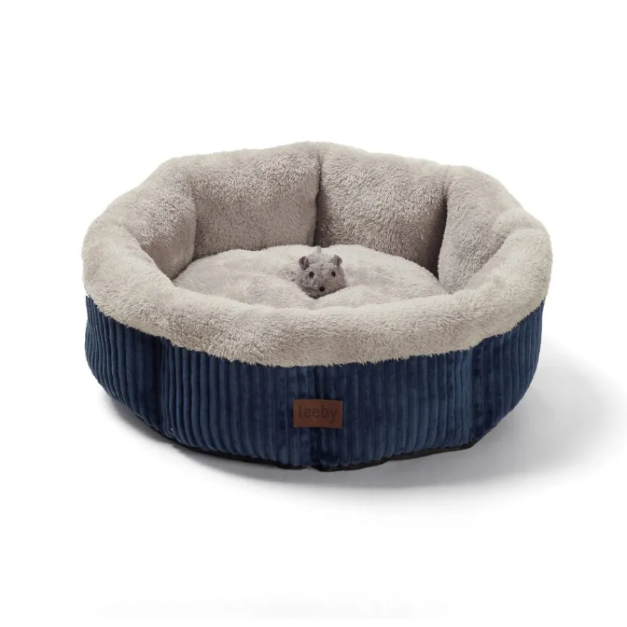 Leeby cuna redonda suave gris para gatos Clearance