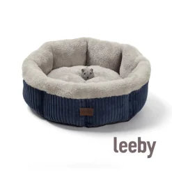 Leeby cuna redonda suave gris para gatos Clearance