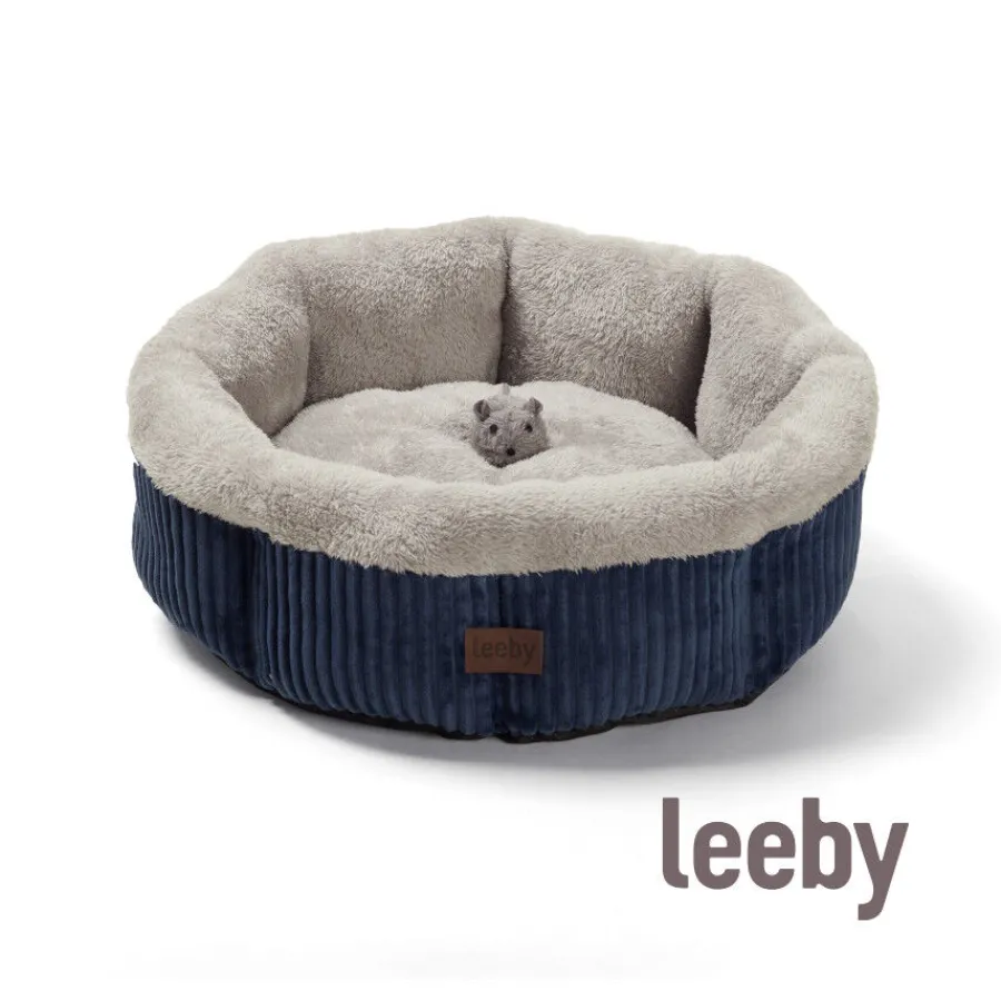 Leeby cuna redonda suave gris para gatos Clearance
