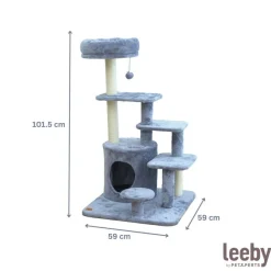Leeby Eduardo torre rascador multiplataforma con cama nido y juguete para gatos Outlet