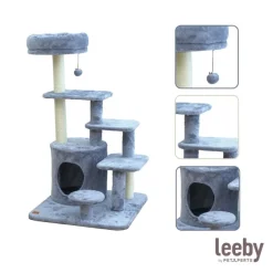 Leeby Eduardo torre rascador multiplataforma con cama nido y juguete para gatos Outlet