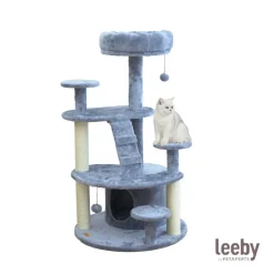Leeby Esperanza torre rascador multiplataforma con cama nido y juguete para gatos Hot