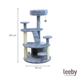Leeby Esperanza torre rascador multiplataforma con cama nido y juguete para gatos Hot