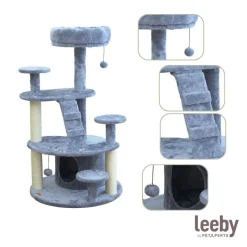 Leeby Esperanza torre rascador multiplataforma con cama nido y juguete para gatos Hot