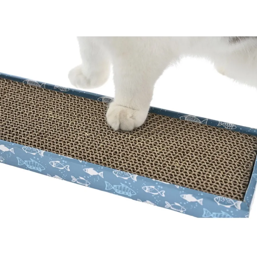 Leeby Fitz tabla rascador de cartón azul para gatos Discount