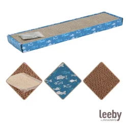Leeby Fitz tabla rascador de cartón azul para gatos Discount