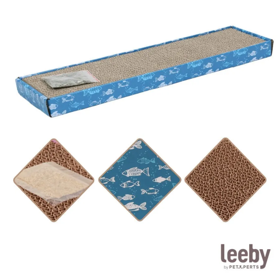 Leeby Fitz tabla rascador de cartón azul para gatos Discount