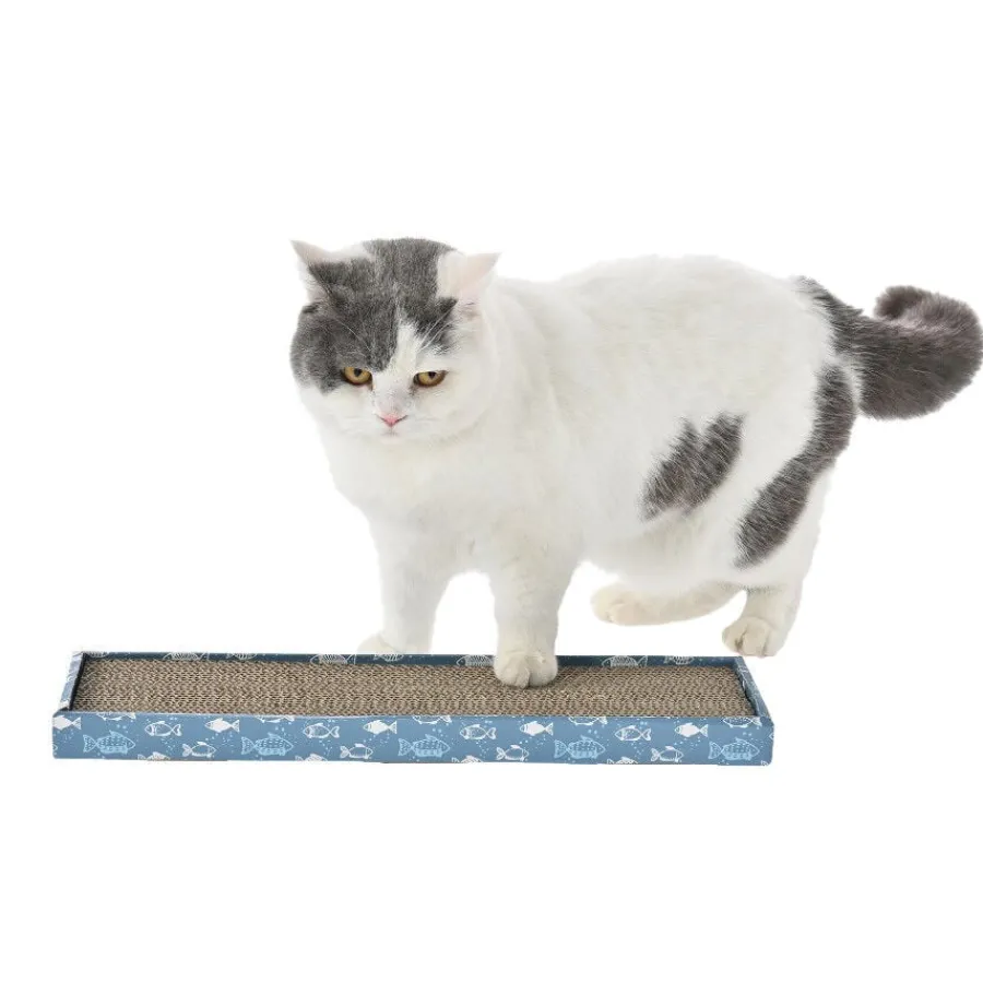 Leeby Fitz tabla rascador de cartón azul para gatos Discount
