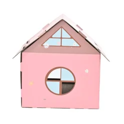 Leeby Hattie casita rascador de cartón rosa para gatos Best