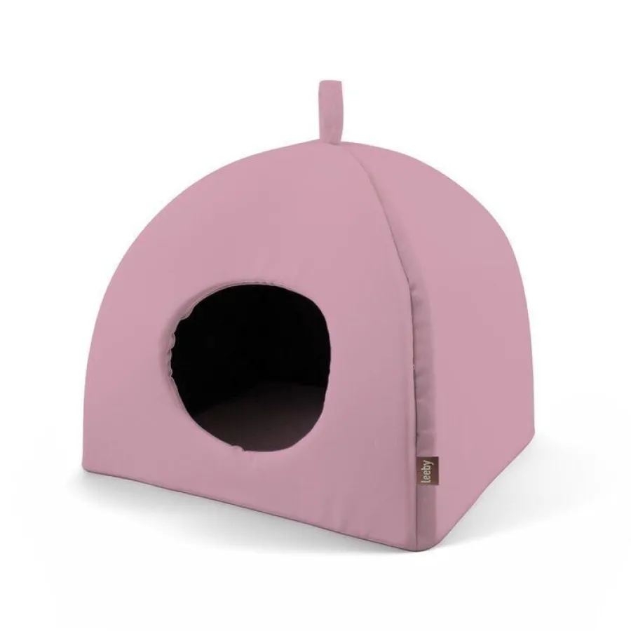 Leeby Iglú Antideslizante Rosa para gatos New