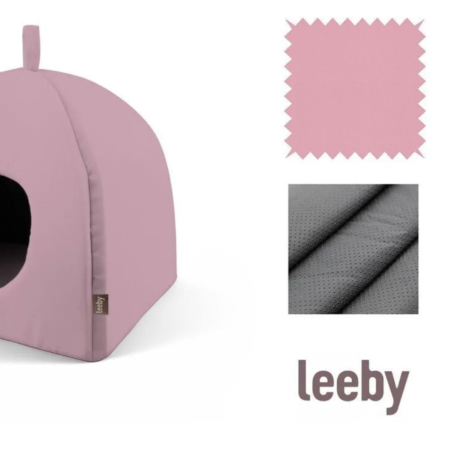Leeby Iglú Antideslizante Rosa para gatos New