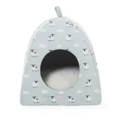 Leeby Iglú Desenfundable Blanco con Ovejitas para gatitos Best