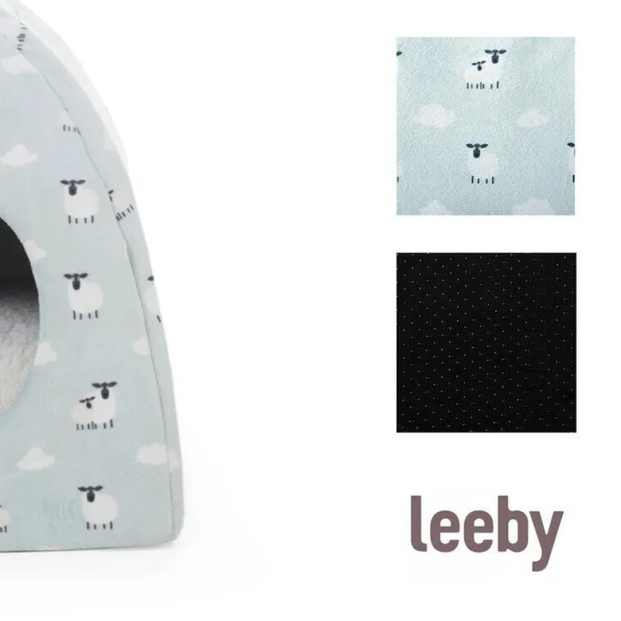 Leeby Iglú Desenfundable Blanco con Ovejitas para gatitos Best