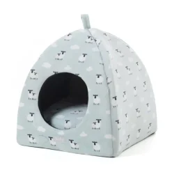 Leeby Iglú Desenfundable Blanco con Ovejitas para gatitos Best
