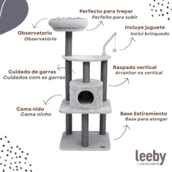 Leeby Kenzo árbol rascador con cama para gatos Sale