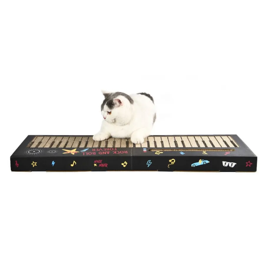 Leeby Kitty teclado rascador de cartón con bola para gatos Outlet