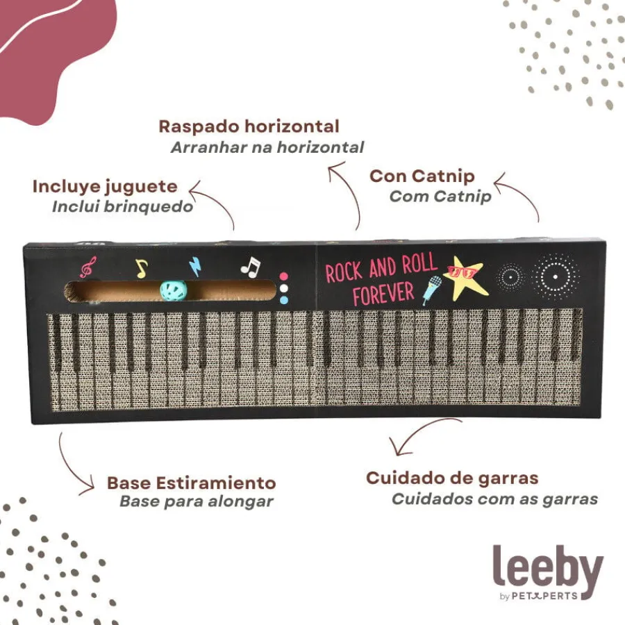 Leeby Kitty teclado rascador de cartón con bola para gatos Outlet