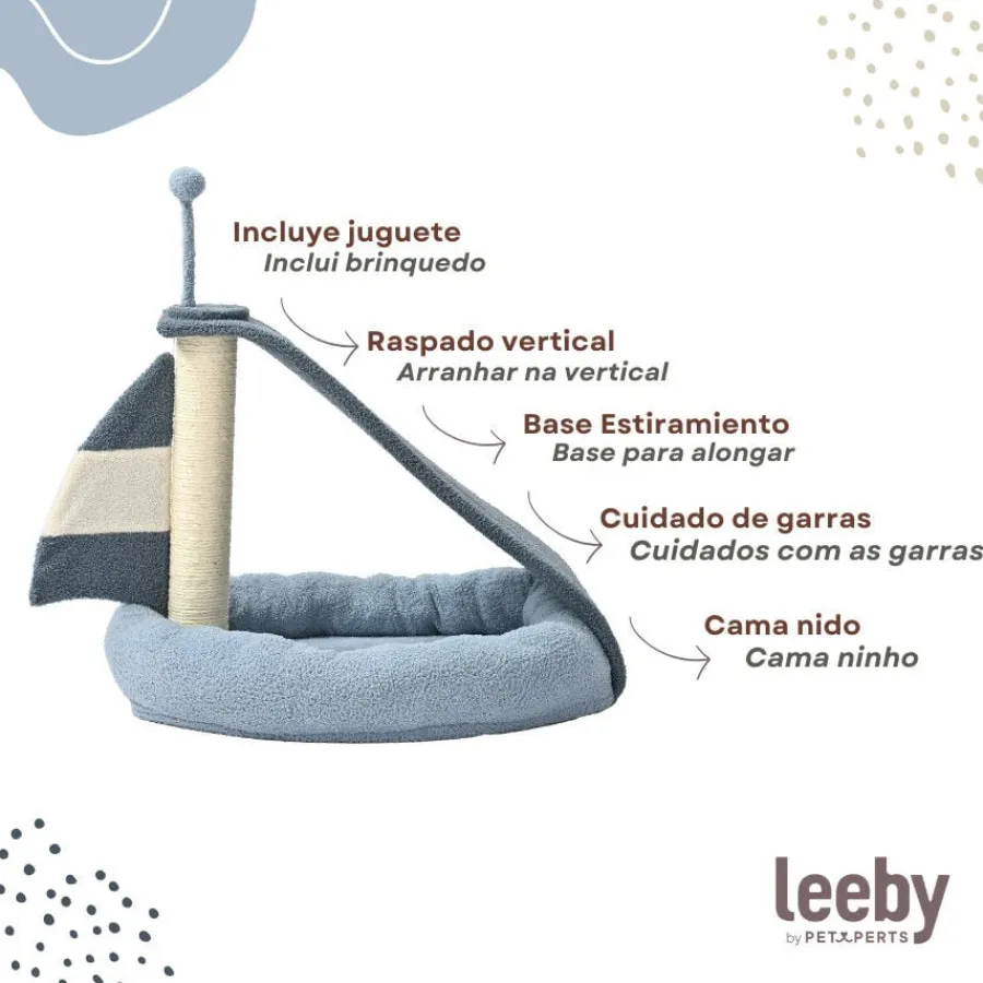 Leeby Koko rascador con cama y juguete para gatitos Outlet